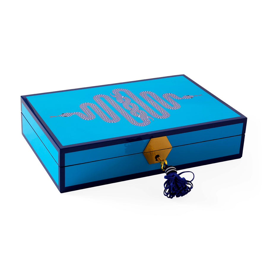 Blue Lacquer Jewelry Box | Jonathan Adler Eden | Oroa.com