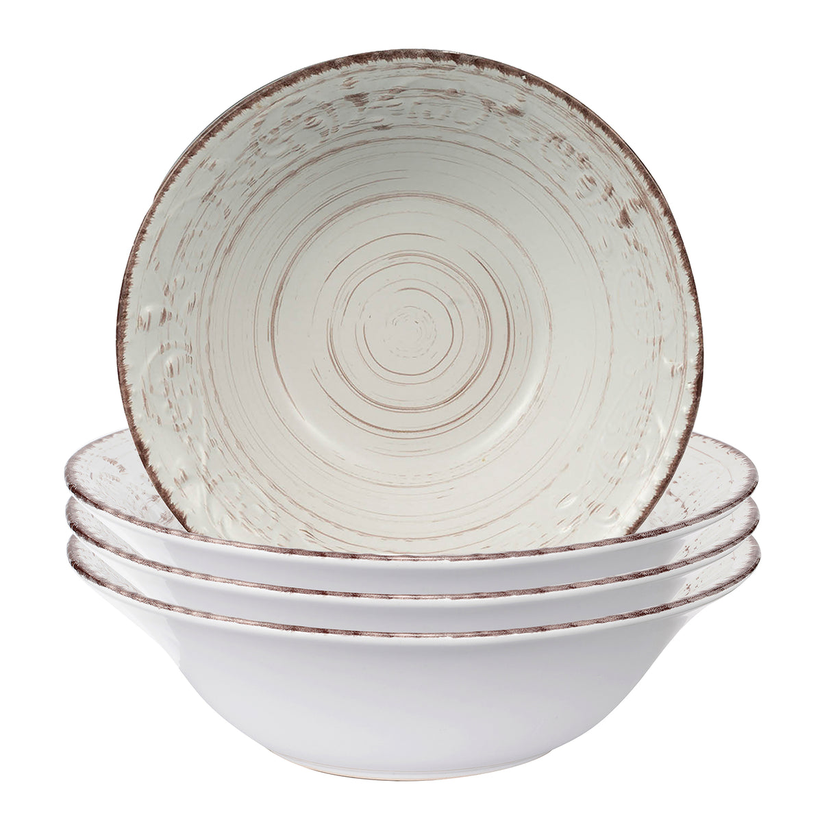 Rustic Cream Stoneware Bowl (S/4) | Catchy