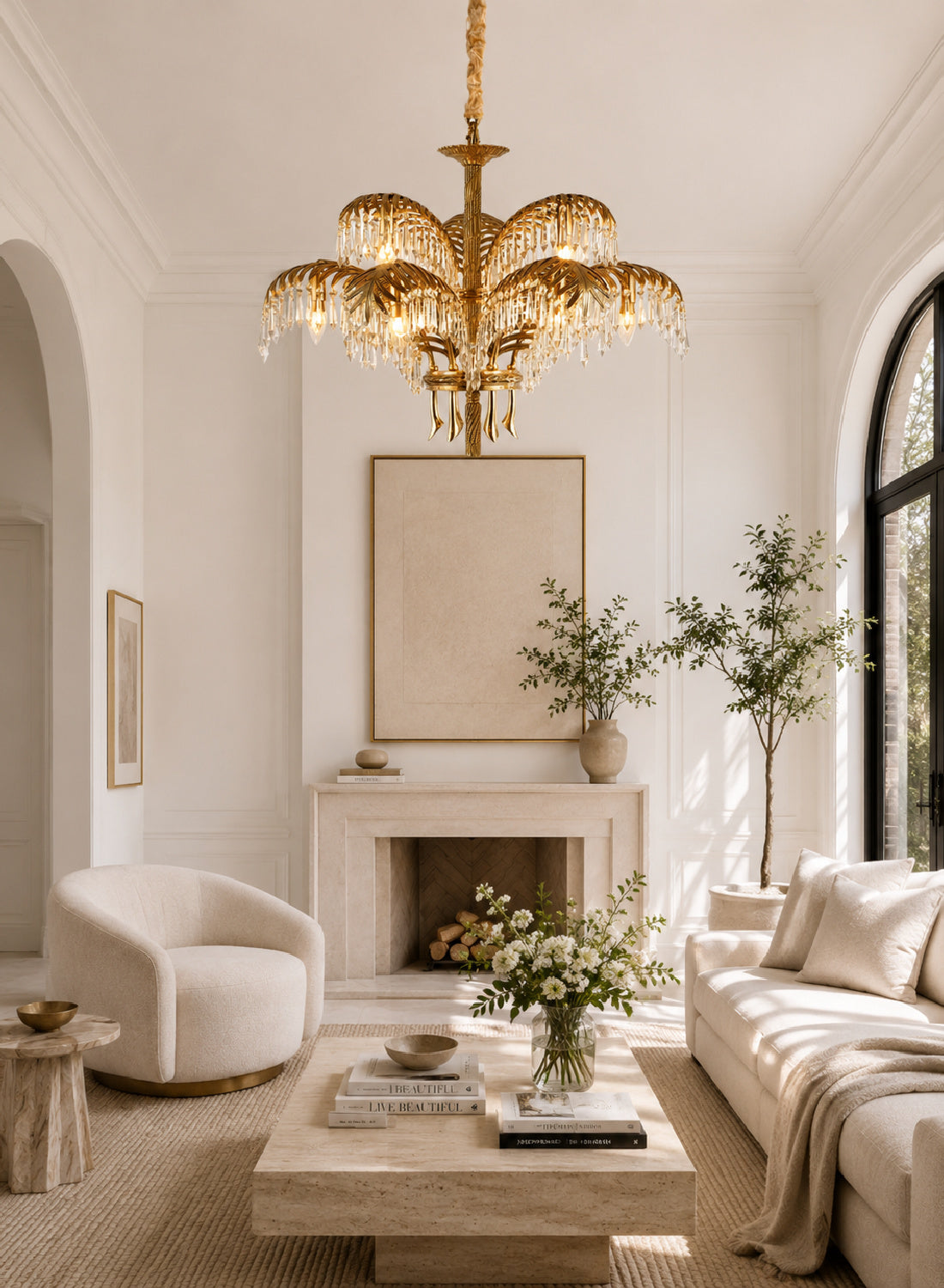 eichholtz palm leaf chandelier - OROA