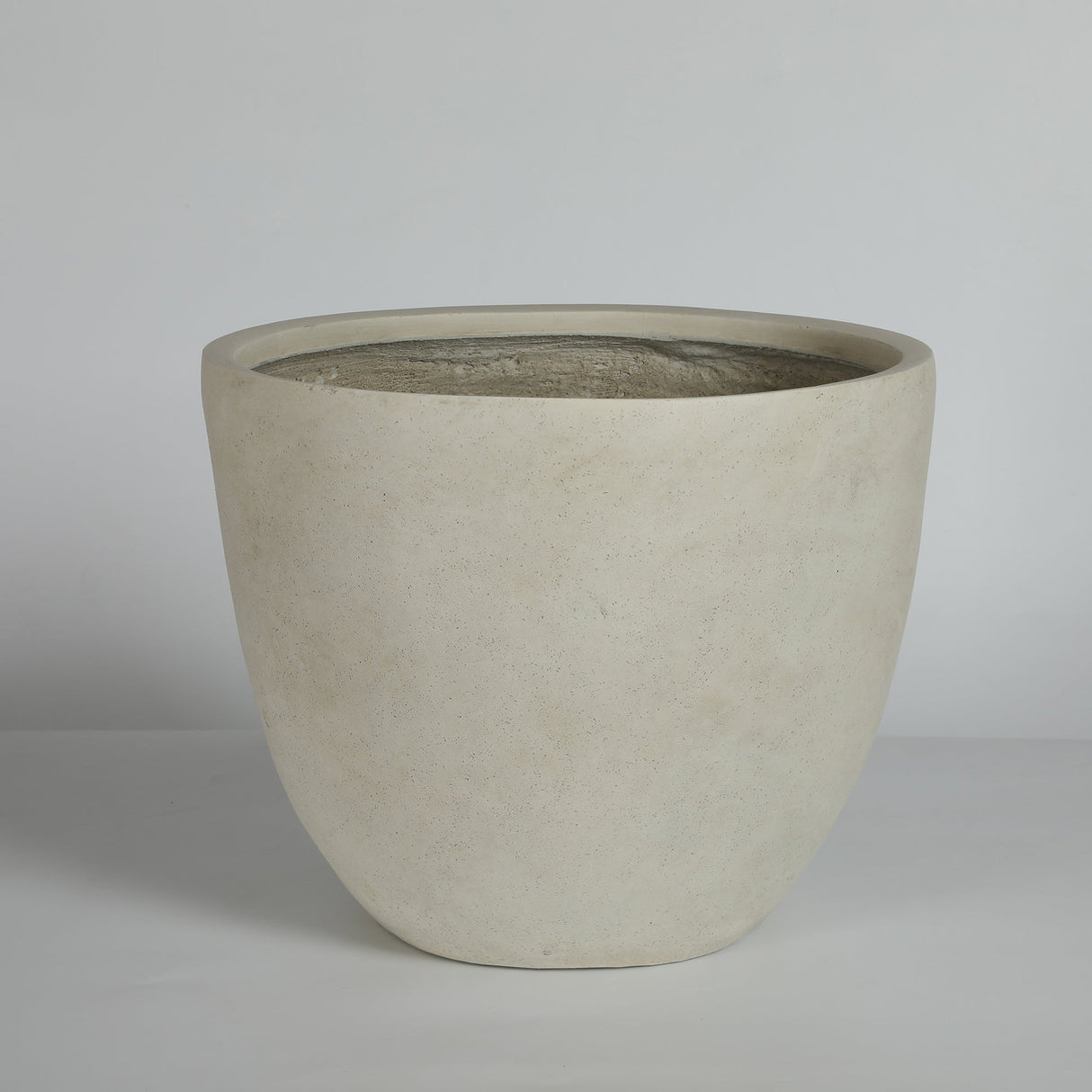 Round Concrete Planter (S/2), Large Outdoor Indoor/Outdoor