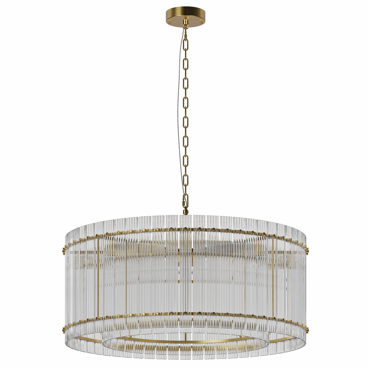 Modern Gold Round 8-Light Crystal Chandelier - OROA
