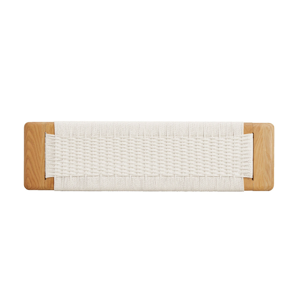 Oak Wood Dining Bench with Handwoven Cane - OROA