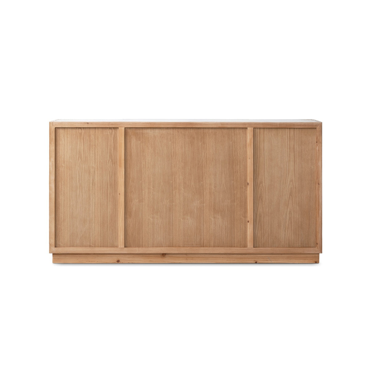 Amelie Patchwork 4-Door Sideboard, Antique White and Medium Brown Reclaimed Pine - OROA Online Furniture