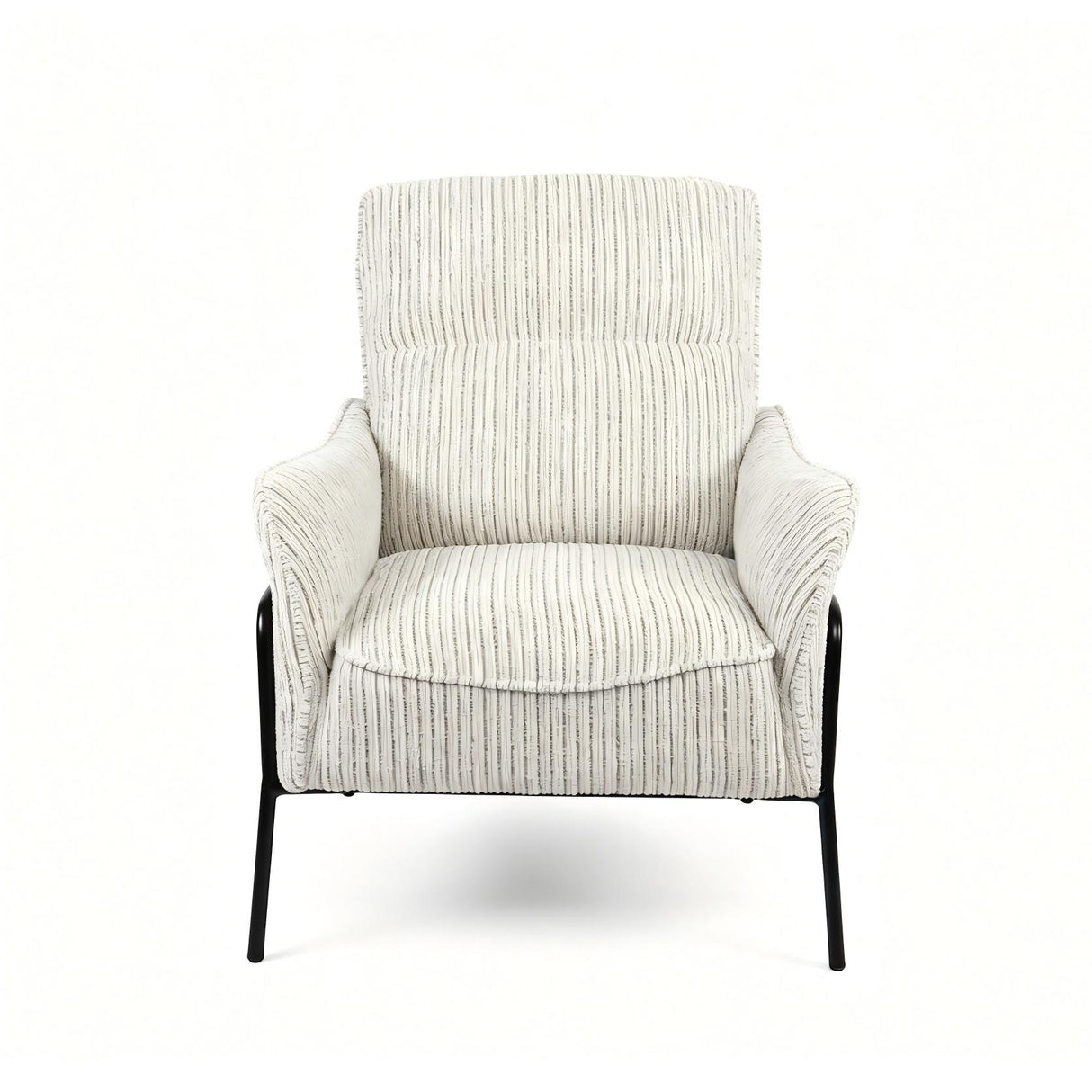 Riva Striped Accent Chair in Grey | OROA