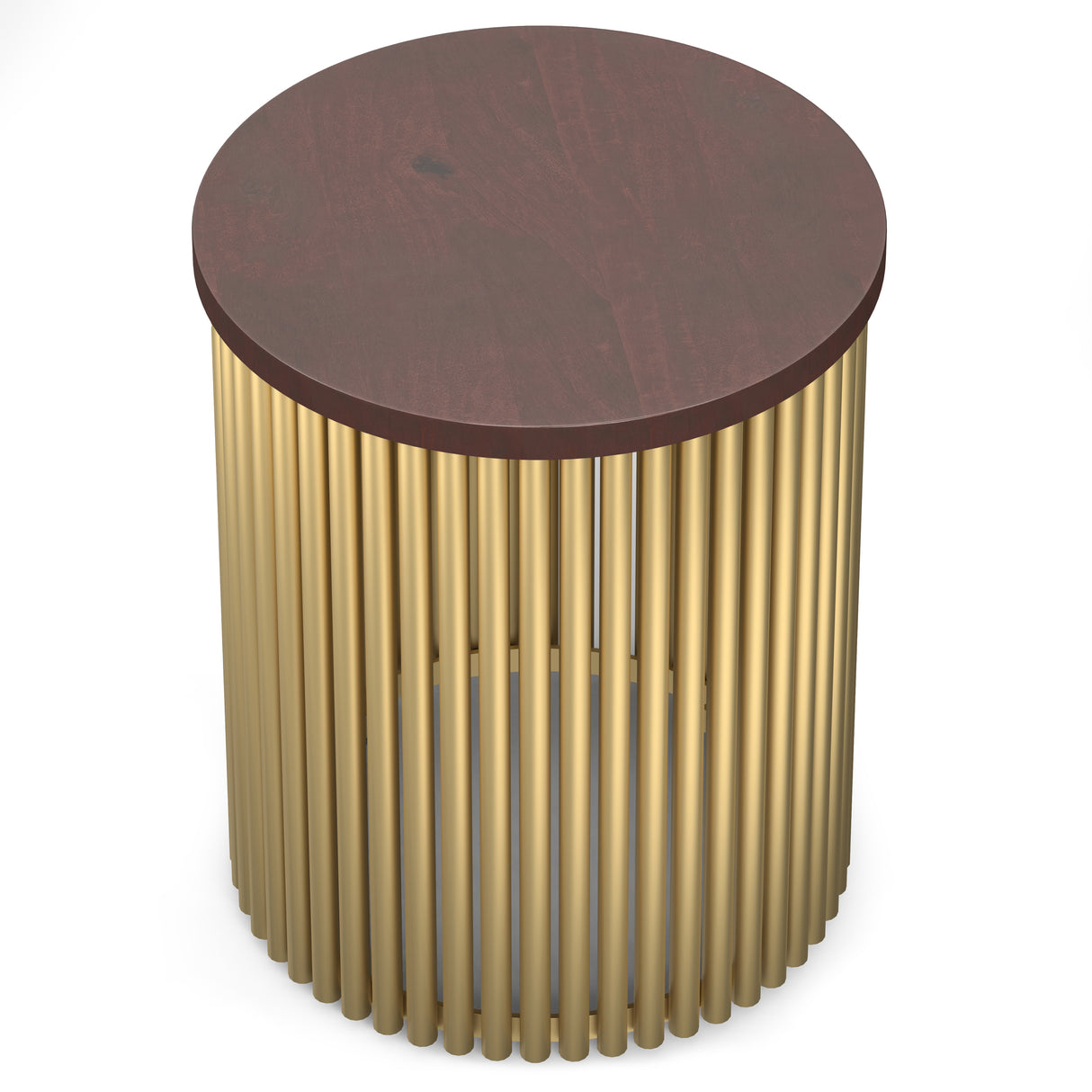 Demirel Mango Wood and Gold End Table | Catchy