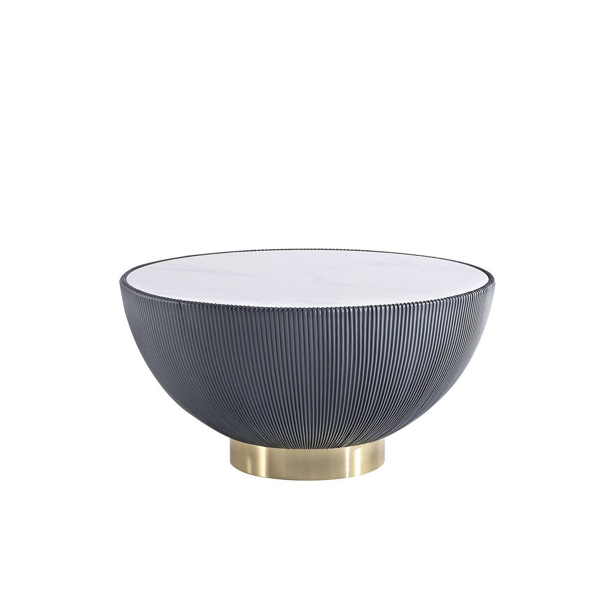 Stylish Coffee Table Round - Gold Base