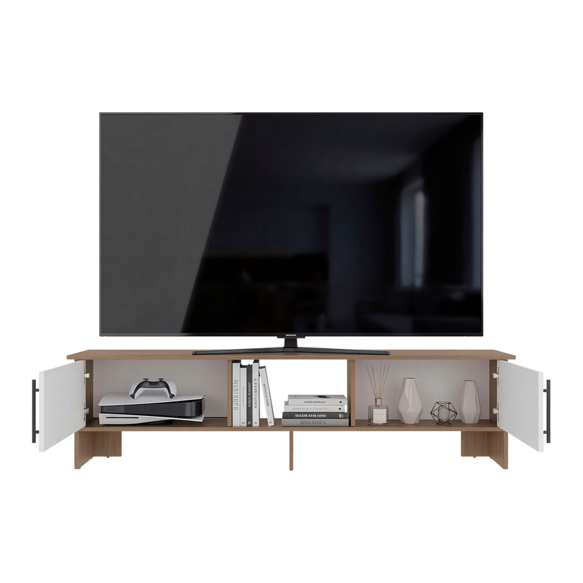 Two Tone Low Profile Media Console – OROA, view 4