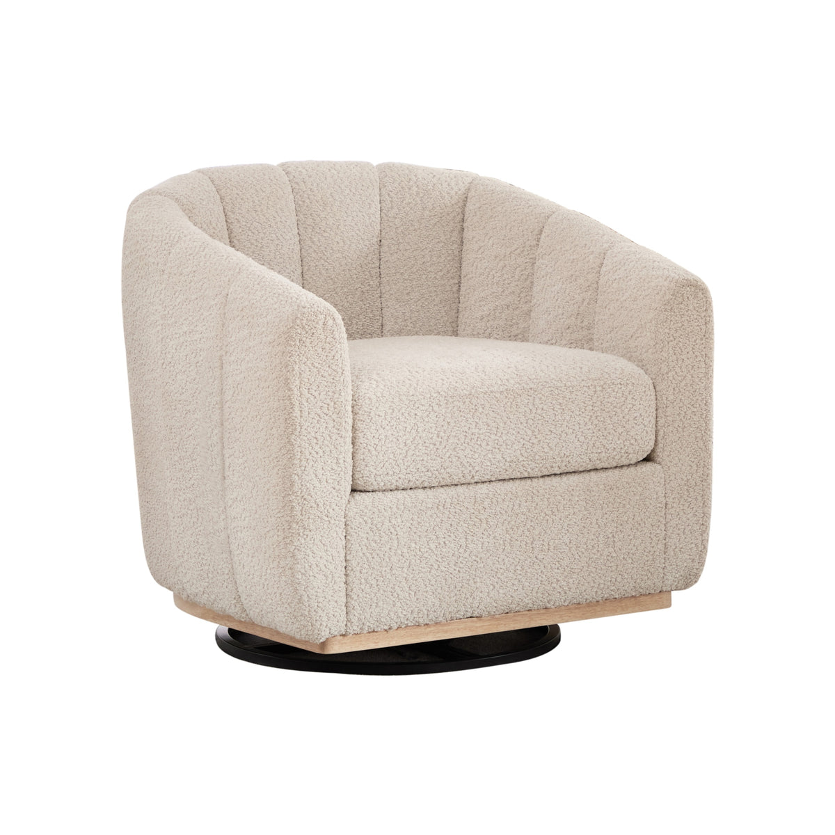 Wheat Chenille Swivel Chair | Catchy