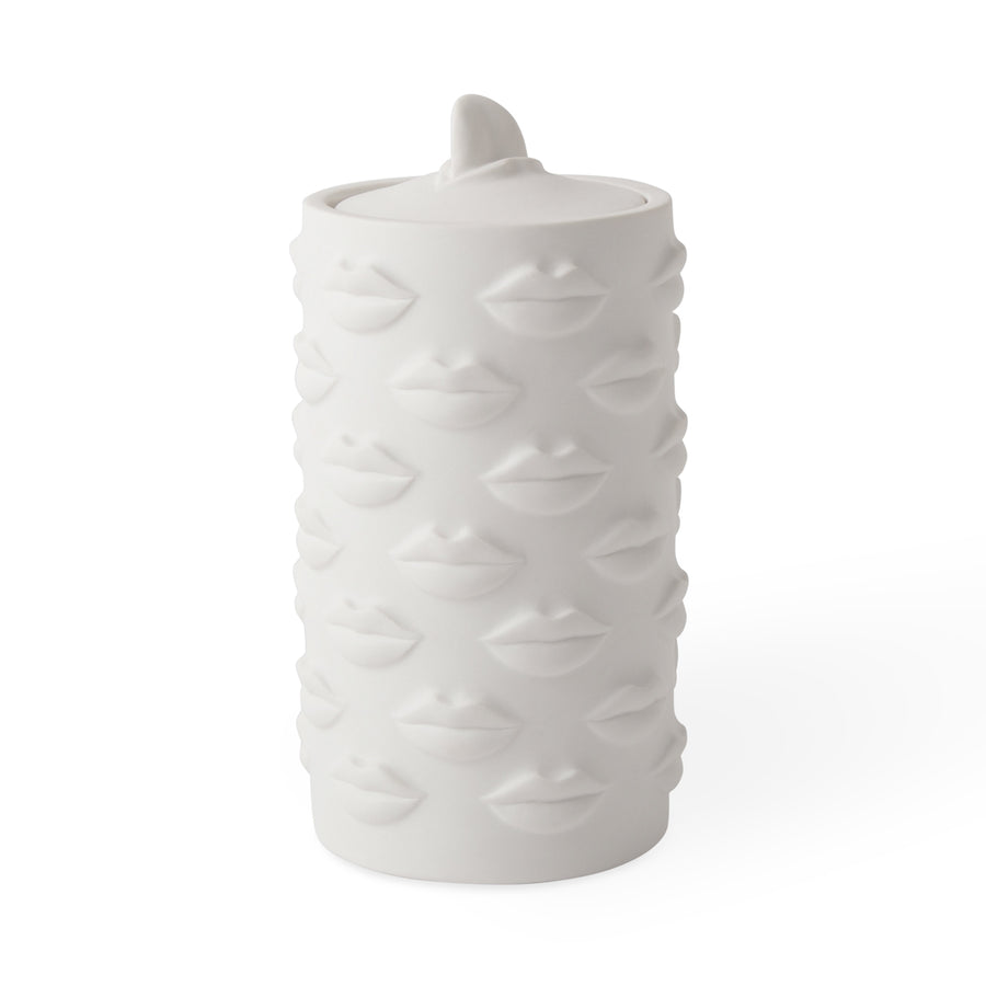 Embossed Lips Porcelain Cookie Jar | Jonathan Adler Gala | Oroa.com