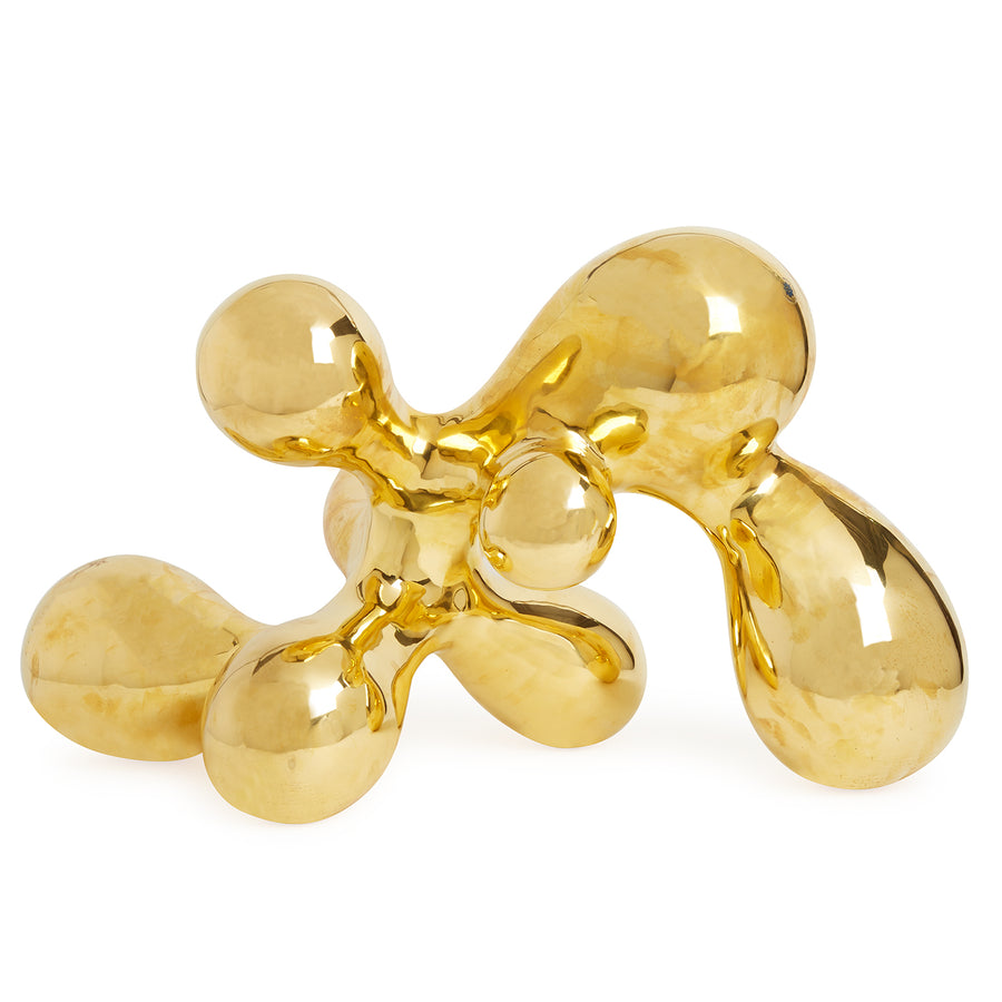 Organic-Shaped Brass Decor L – Orb – front view
