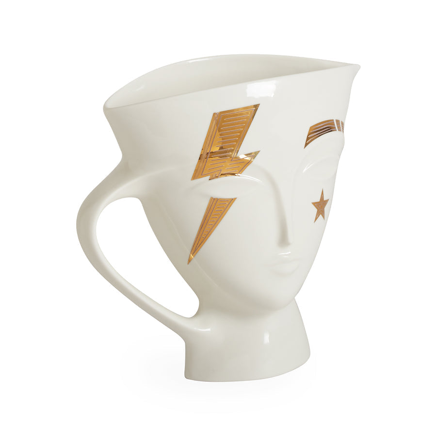 Gilded Porcelain Pitcher | Jonathan Adler Giuliette | Oroa.com