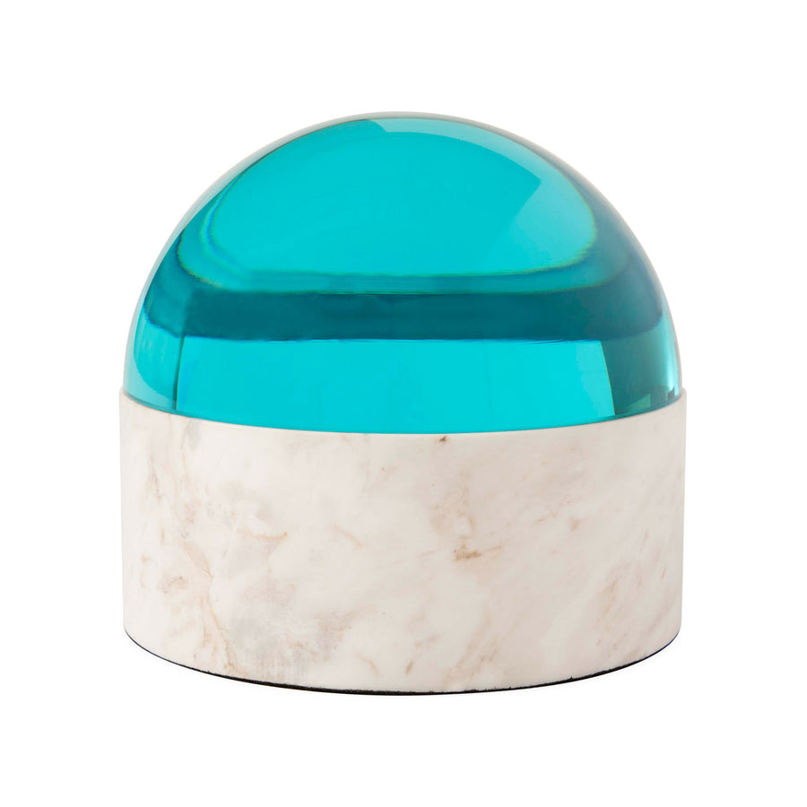 Blue Acrylic Lid Box M | Jonathan Adler Globo | Oroa.com