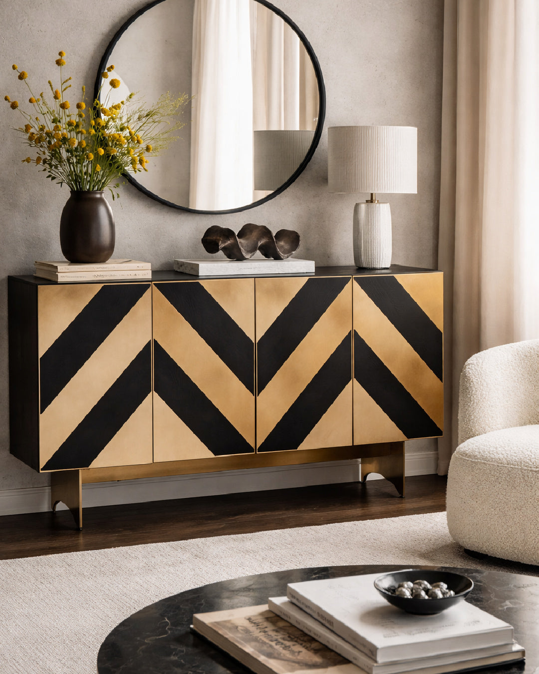 gold and black console - www.oroa.com | Oroa.com
