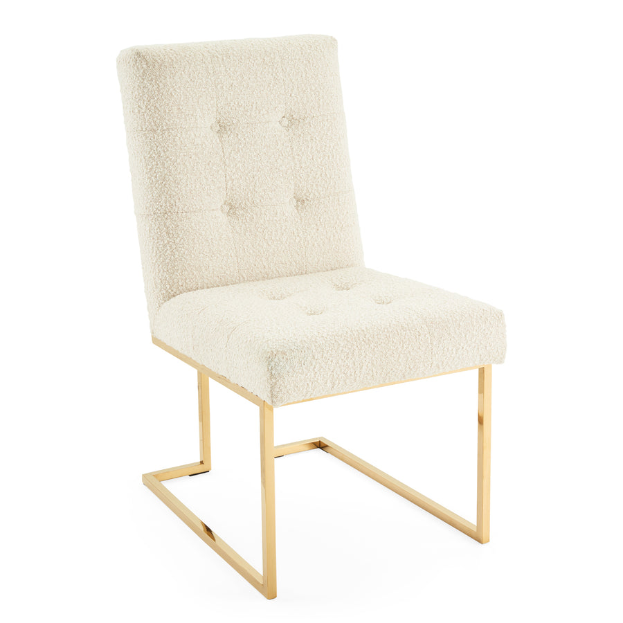 Button-Tufted Bouclé Dining Chair | Jonathan Adler Goldfinger | Oroa.com