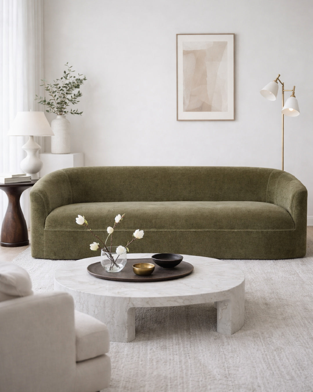 Textured Velvet Sofa | Novi Living Thora - www.oroa.com