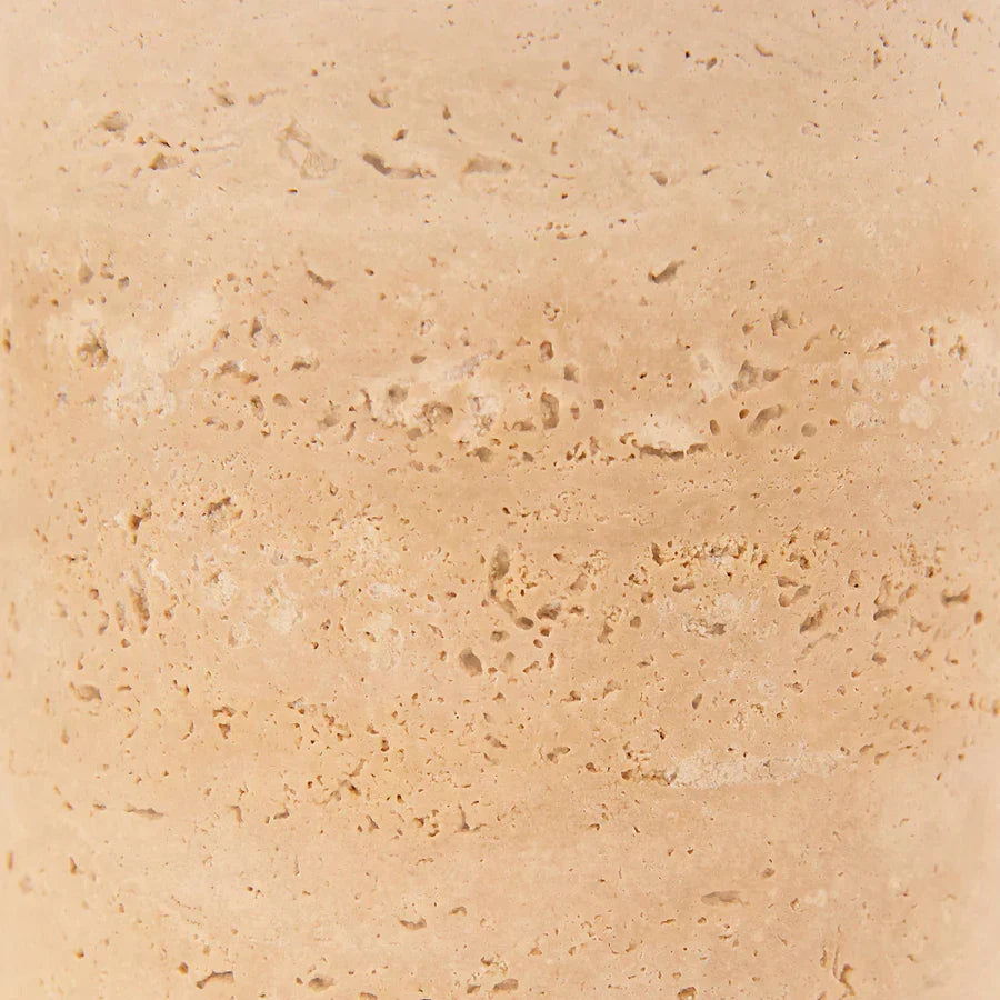 Cylindrical Travertine Table Lamp | Jonathan Adler Halo | Oroa.com