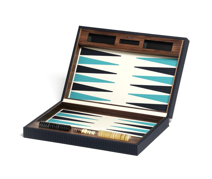 Walnut Wood Backgammon Set – side view