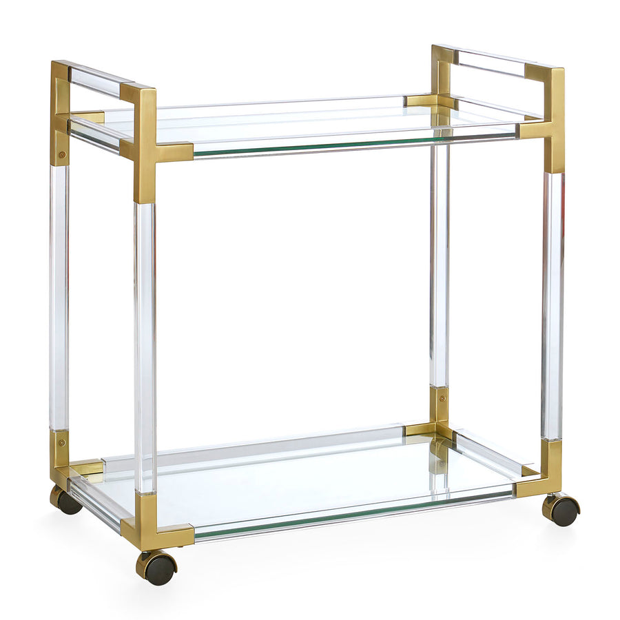 Round Glass Bar Cart | Jonathan Adler Jacques | Oroa.com