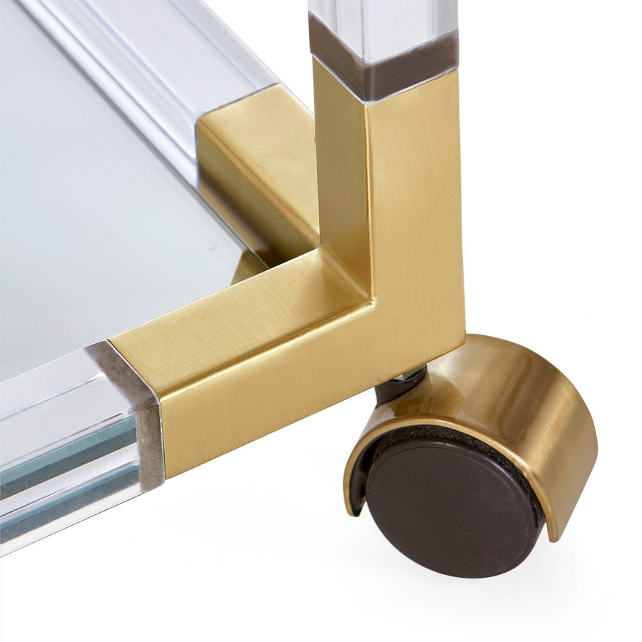 Round Glass Bar Cart | Jonathan Adler Jacques | Oroa.com