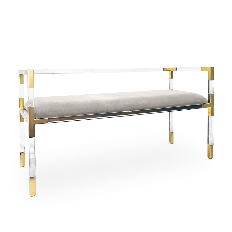 Gray Velvet Bench | Jonathan Adler Jacques | Oroa.com