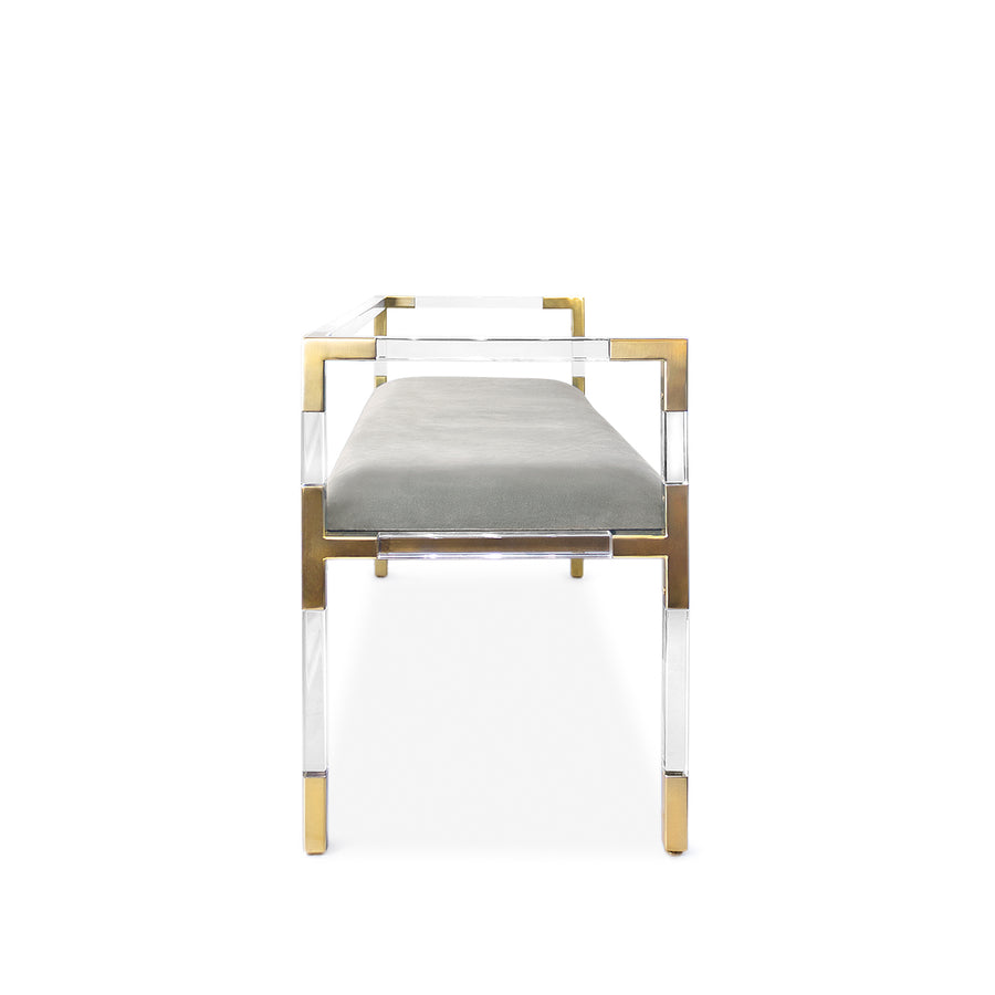 Gray Velvet Bench | Jonathan Adler Jacques | Oroa.com