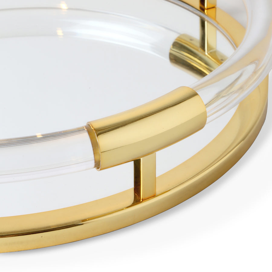 Clear Acrylic Round Tray | Jonathan Adler Jacques | Oroa.com