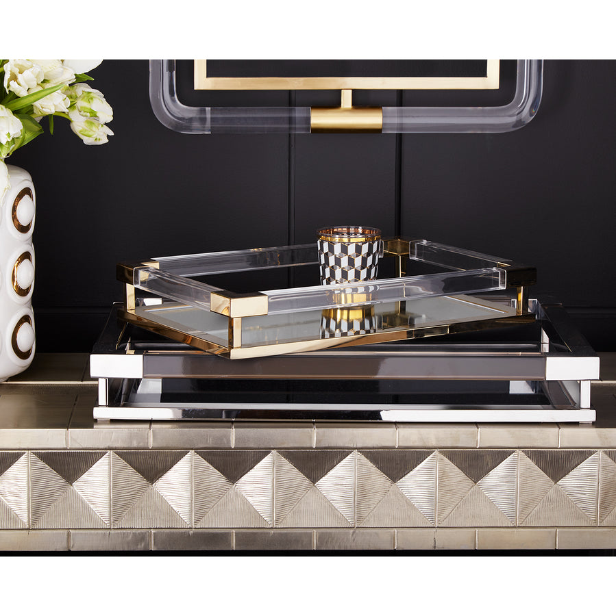 Clear Acrylic Framed Tray S | Jonathan Adler Jacques | Oroa.com