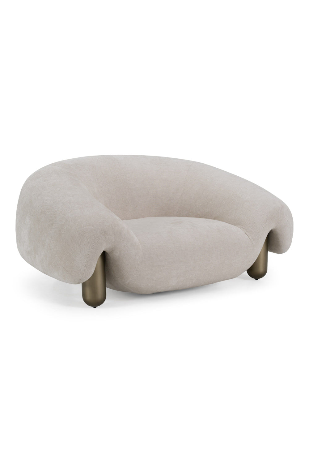Light Gray Contemporary Accent Chair – Clarity – front view