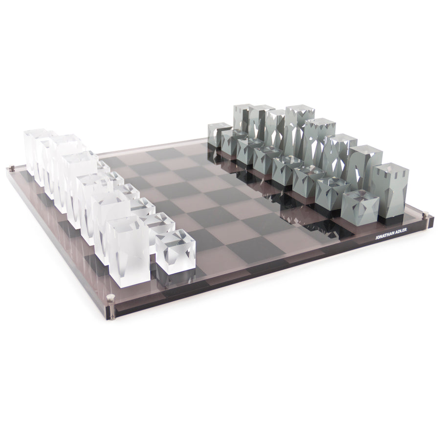 Smoked & Clear Acrylic Chess Set | Jonathan Adler | Oroa.com