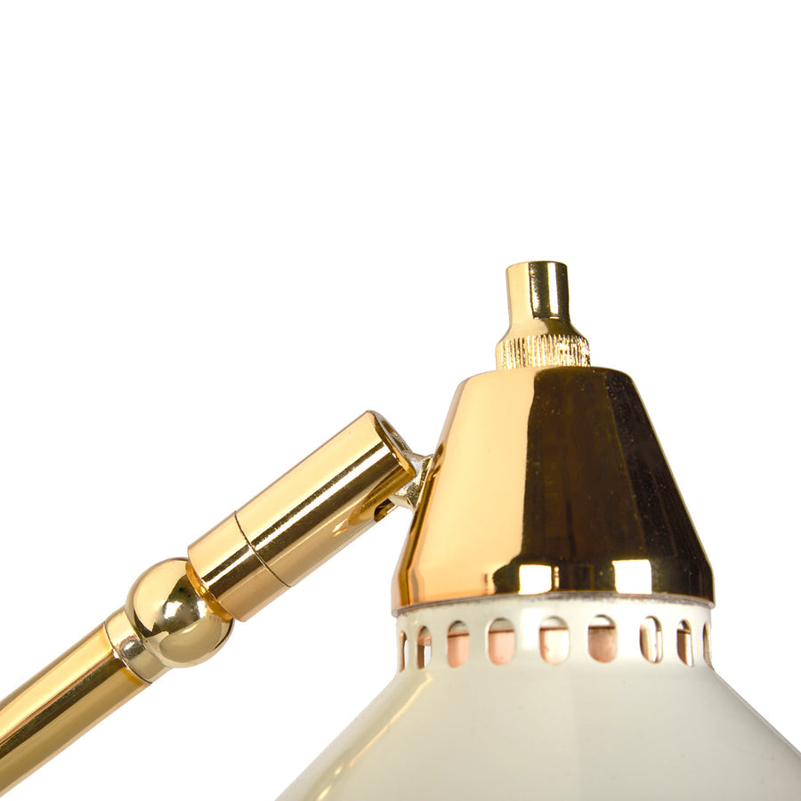 White Lacquered Task Floor Lamp – Maxime – rear view