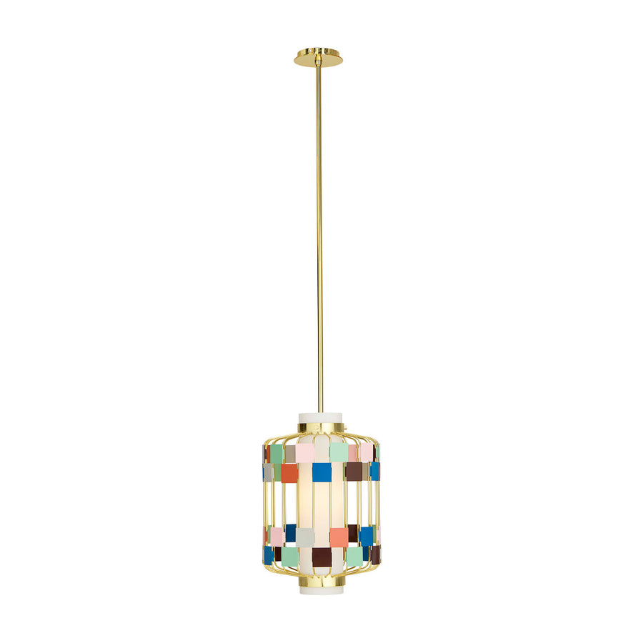 Multicolored Squares Pendant Lamp | Jonathan Adler Miami | Oroa.com