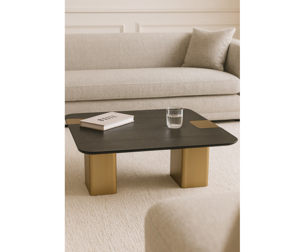 black and brass finish coffee table - www.oroa.com | Oroa.com