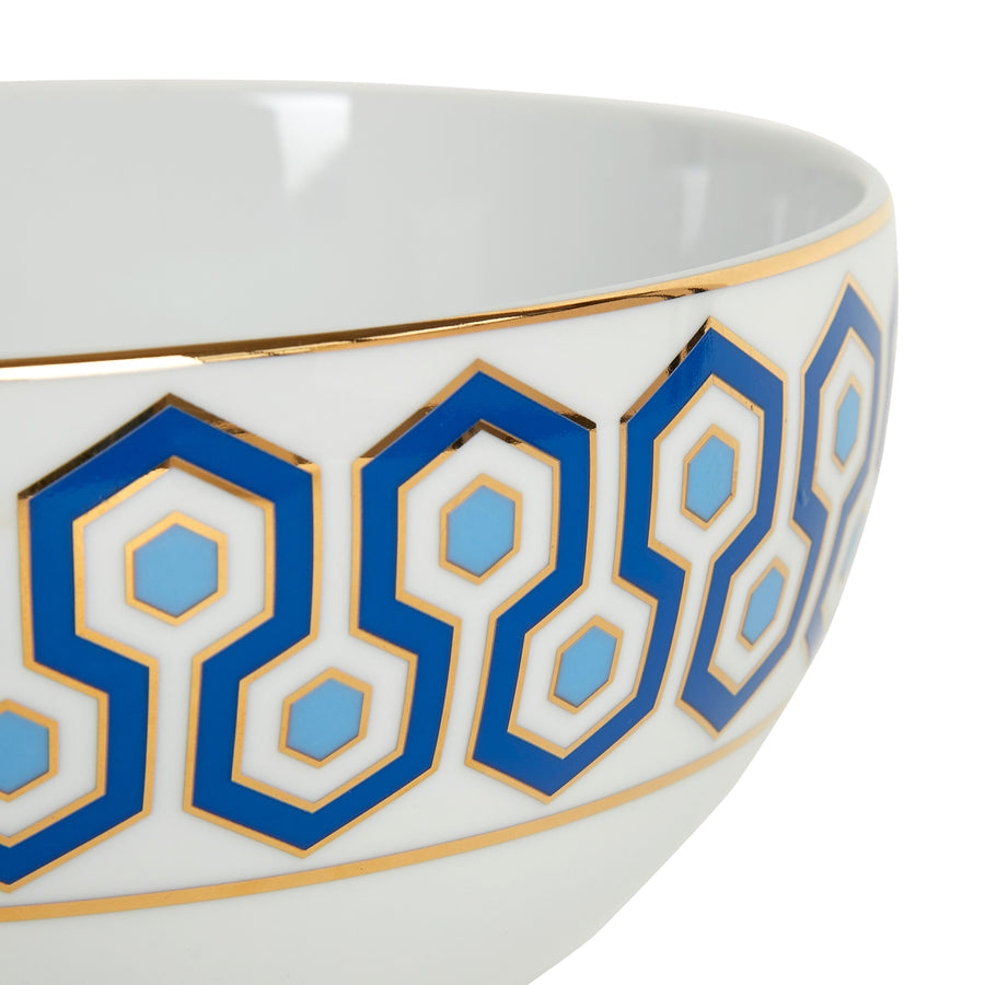 Hexagon Pattern Porcelain Serving Bowl | Jonathan Adler Newport