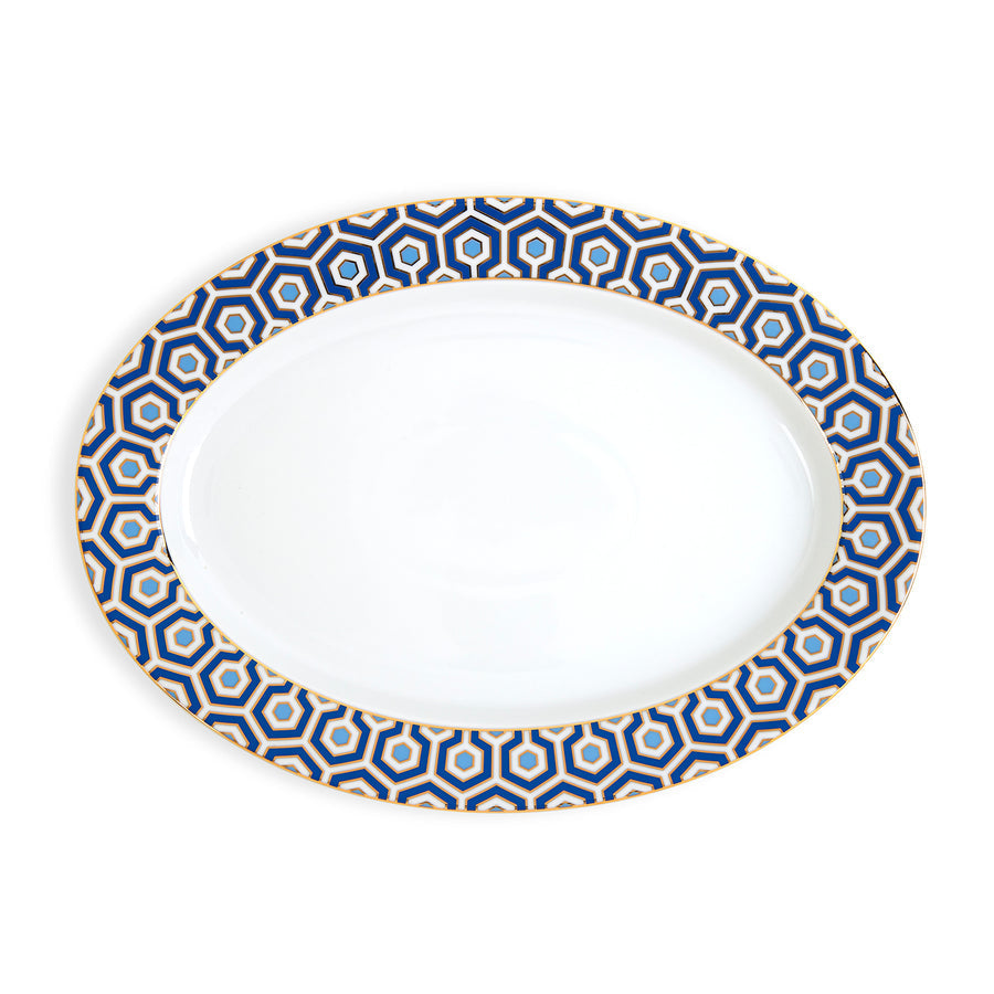 Hexagon Pattern Porcelain Serving Platter | Jonathan Adler Newport | Oroa.com