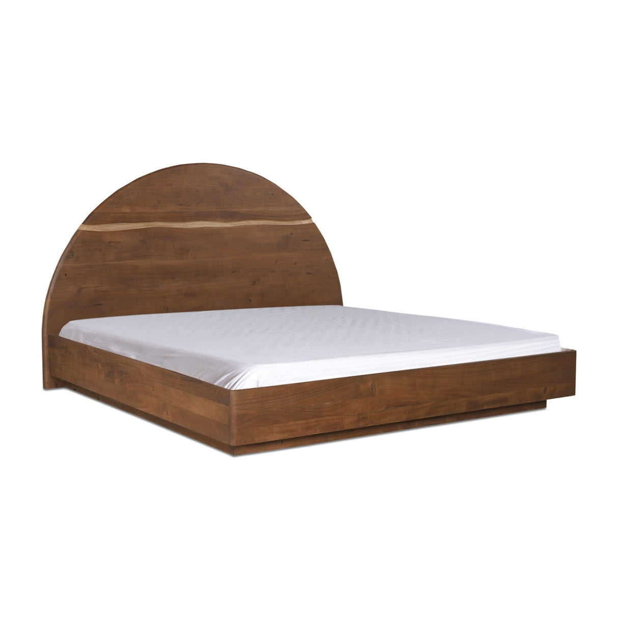 Modern European furniture - Arched Acacia Wood Bed - www.oroa.com