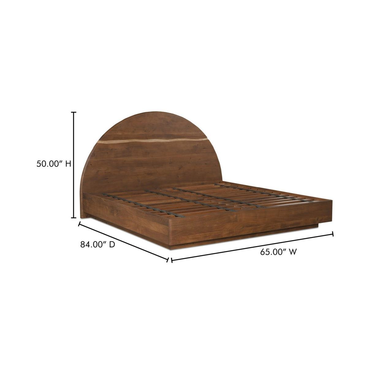 Modern European furniture - Arched Acacia Wood Bed - www.oroa.com