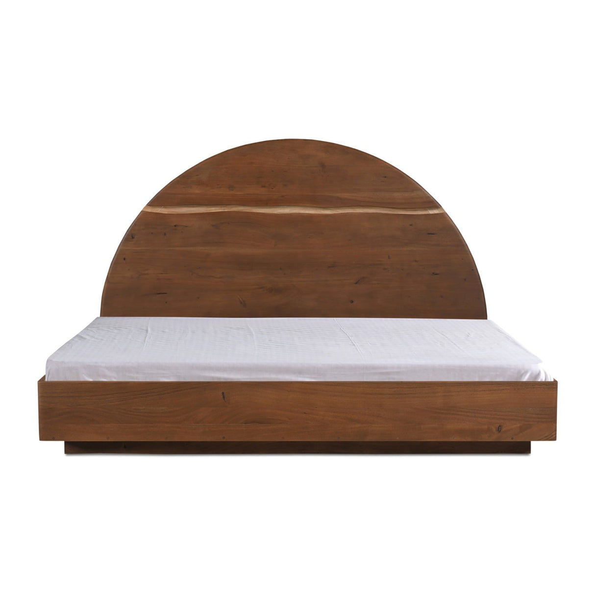Modern European furniture - Arched Acacia Wood Bed - www.oroa.com
