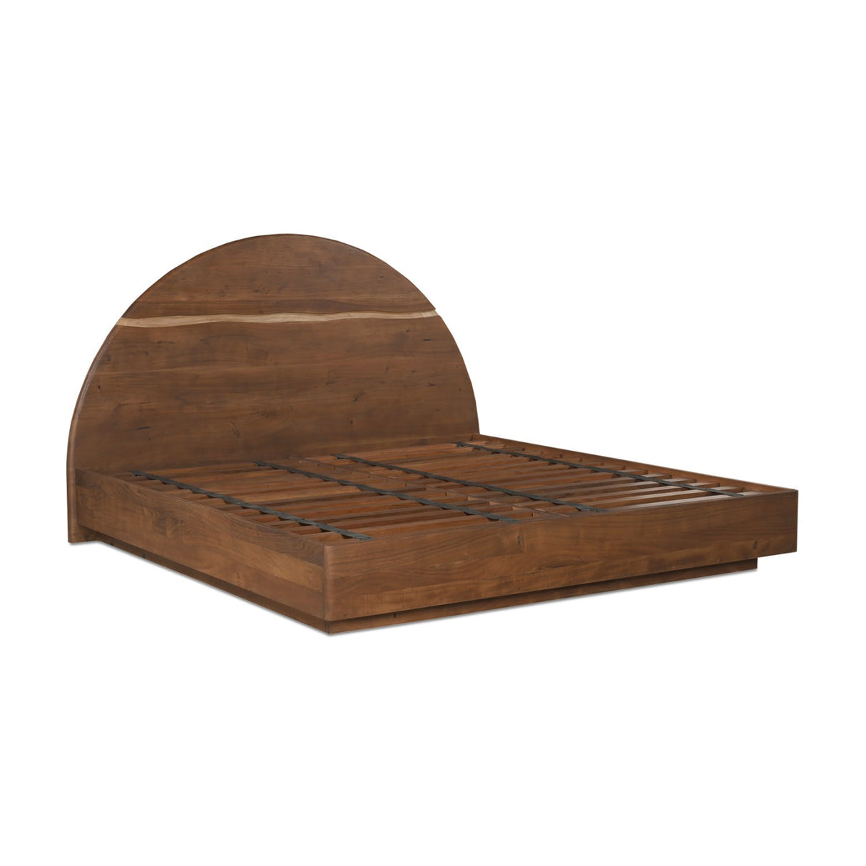 Modern European furniture - Arched Acacia Wood Bed - www.oroa.com