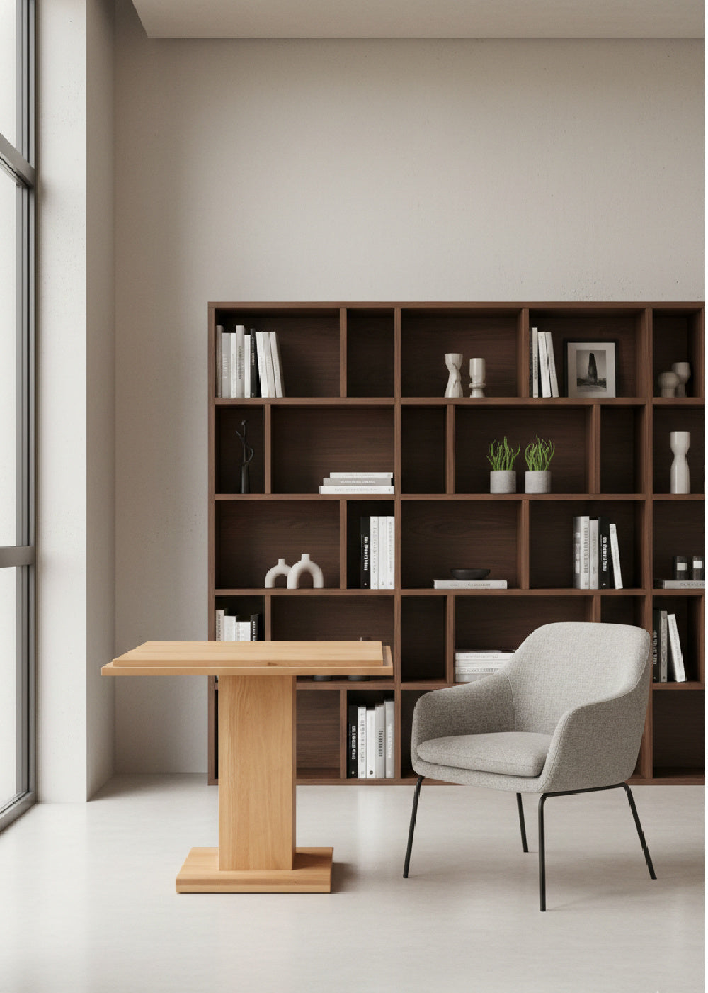 Modern European furniture - Square Natural Wood Table - www.oroa.com