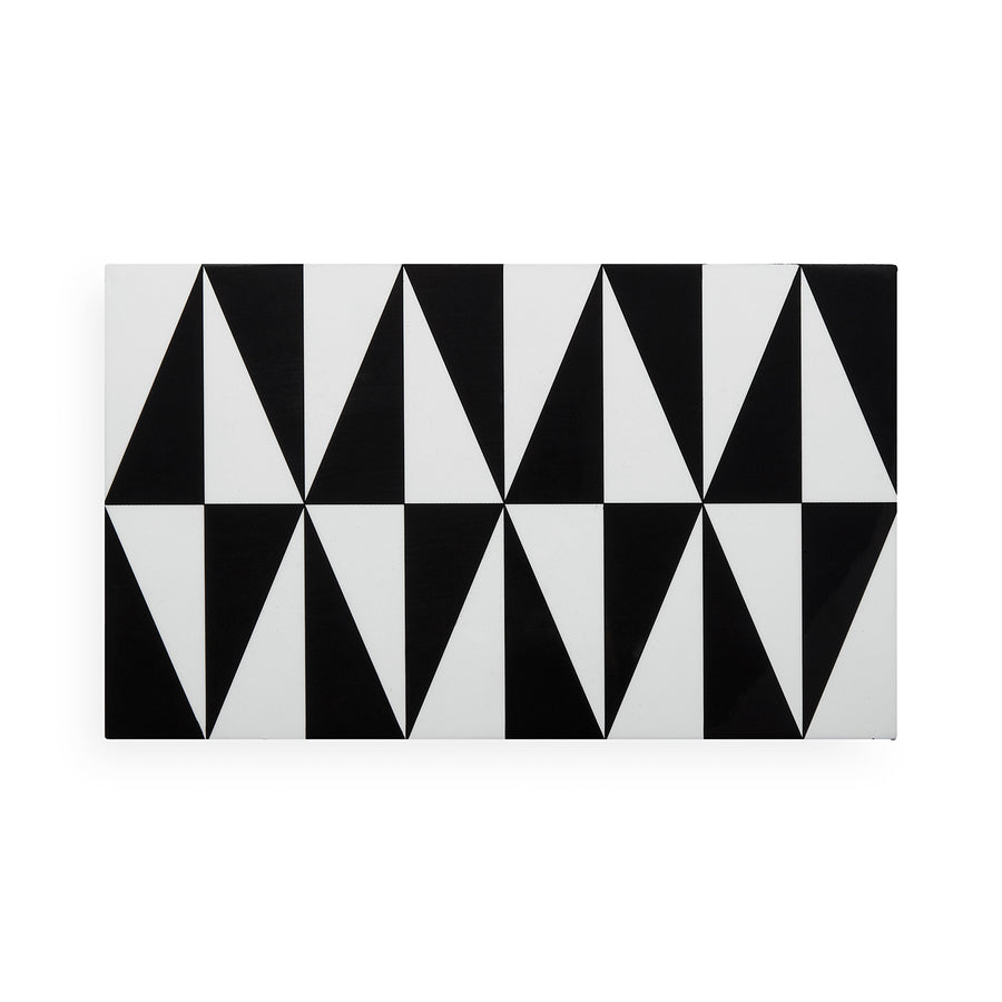 Black & White Lacquer Box M – Op Art – rear view