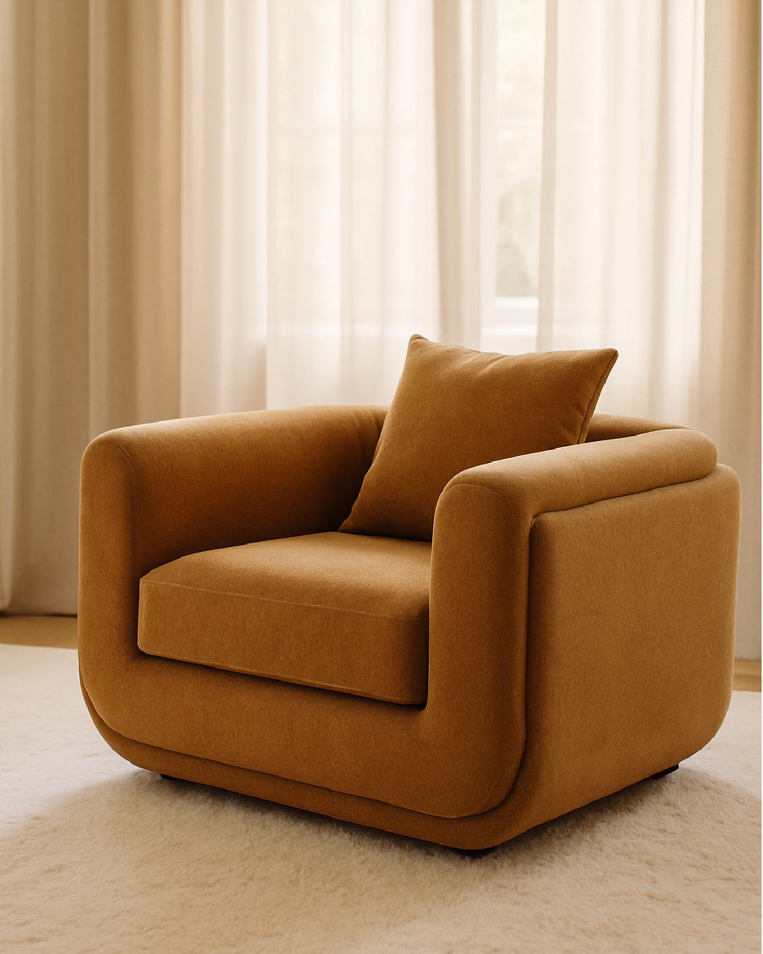 orange modern lounge chair - www.oroa.com