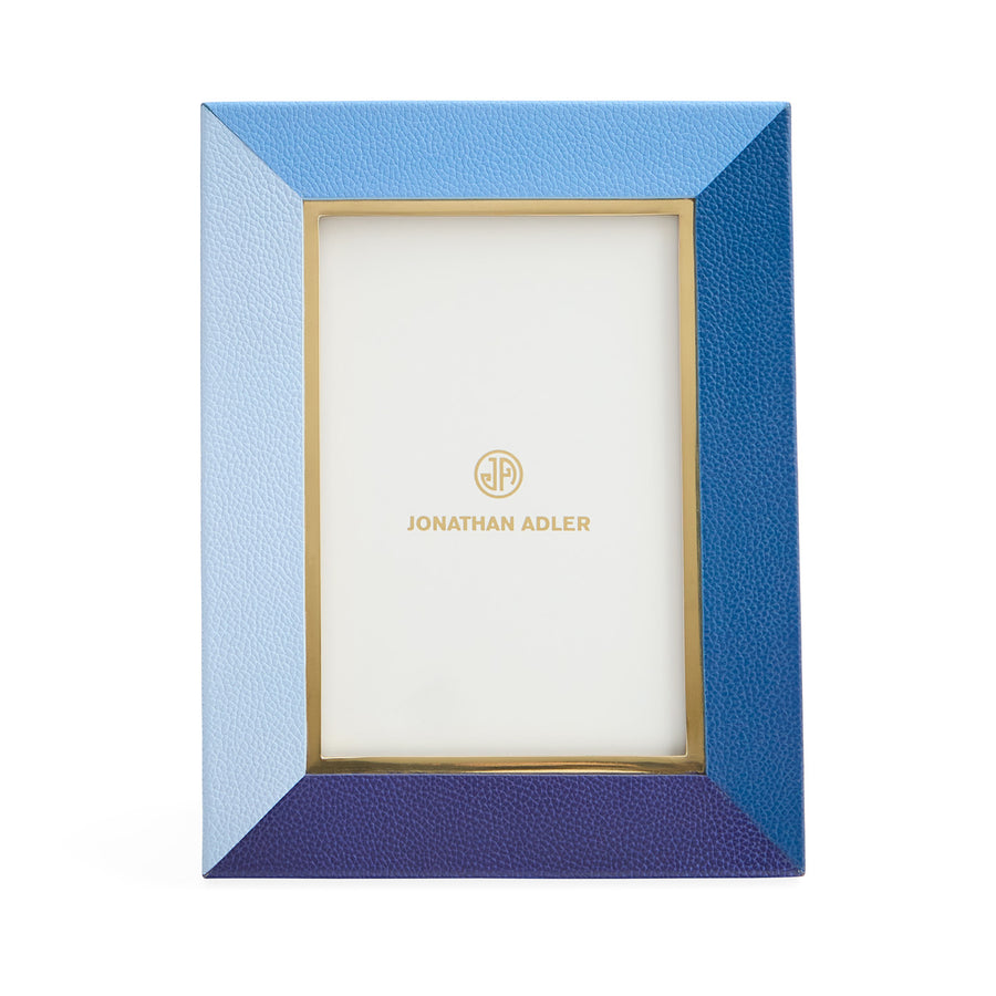 Blue Leather Photo Frame | Jonathan Adler Perimeter | Oroa.com