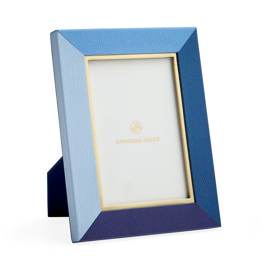 Blue Leather Photo Frame | Jonathan Adler Perimeter | Oroa.com