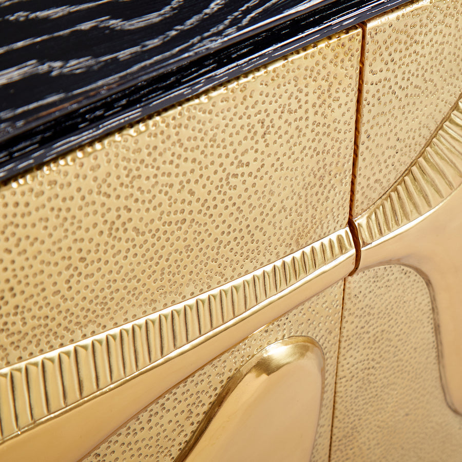 Hammered Brass 4-Door Sideboard | Jonathan Adler Reform | Oroa.com
