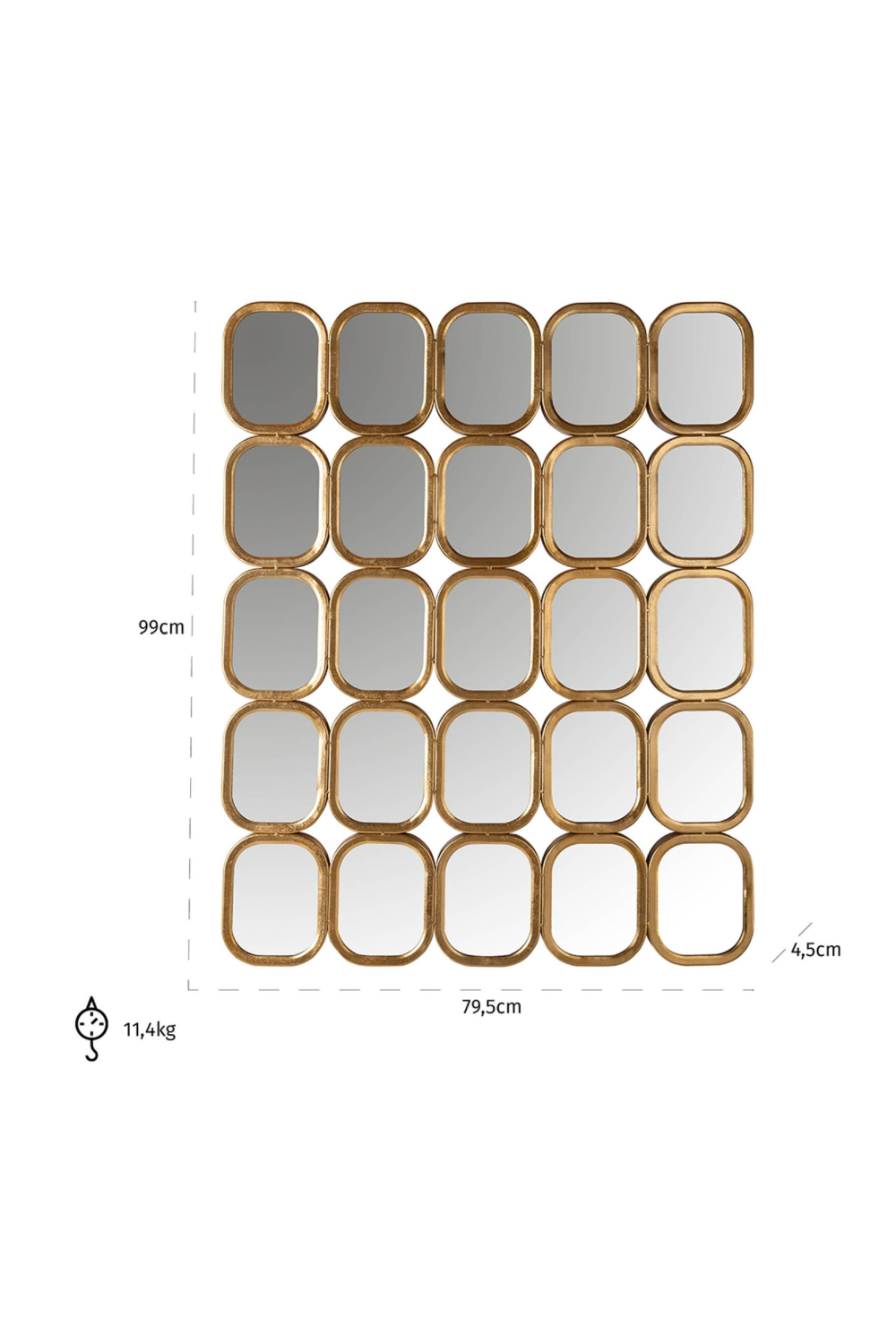 Decorative Connected Gilded Mirrors | Oroa.com