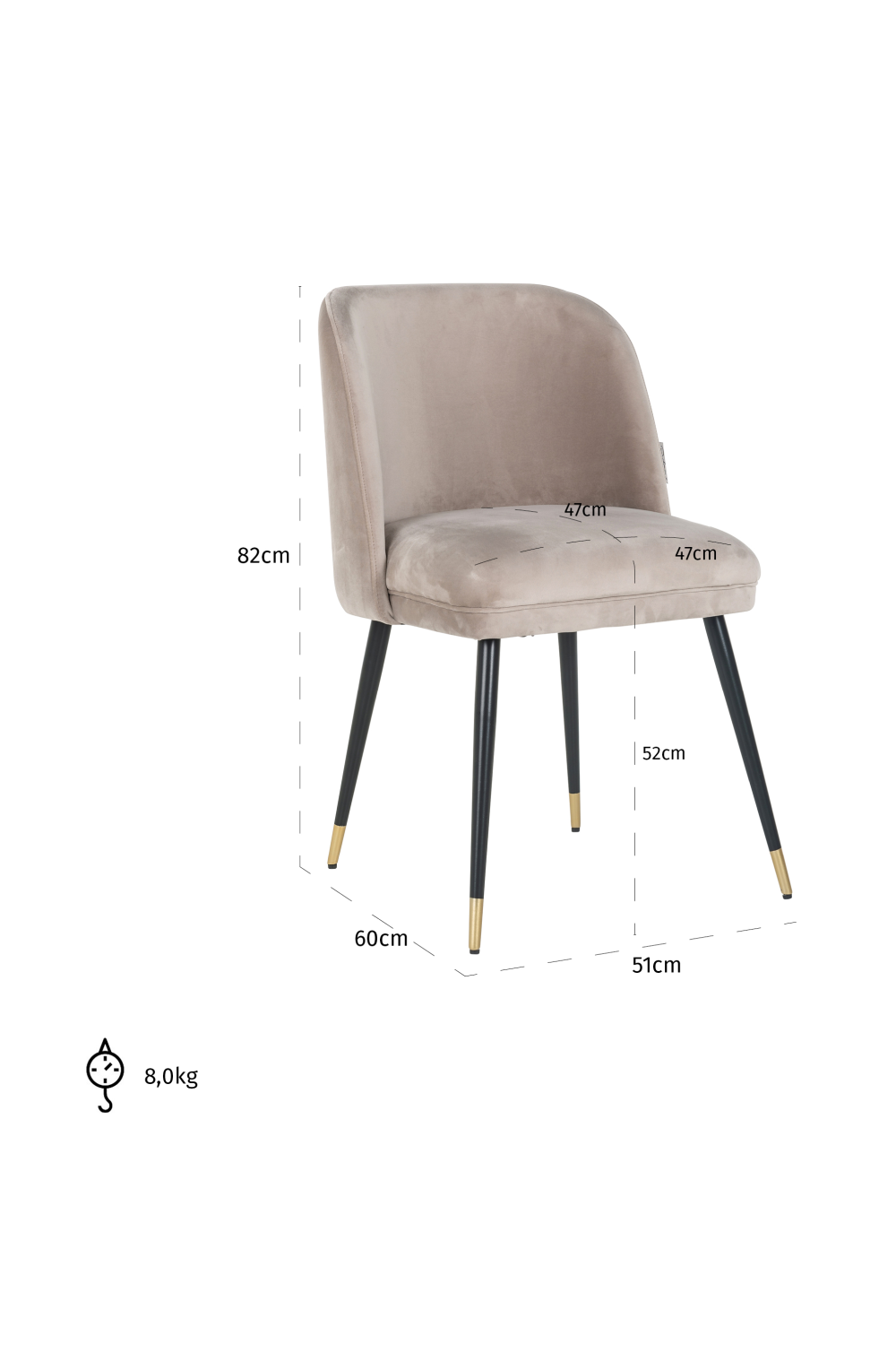 Upholstered Classic Dining Chair | Oroa.com