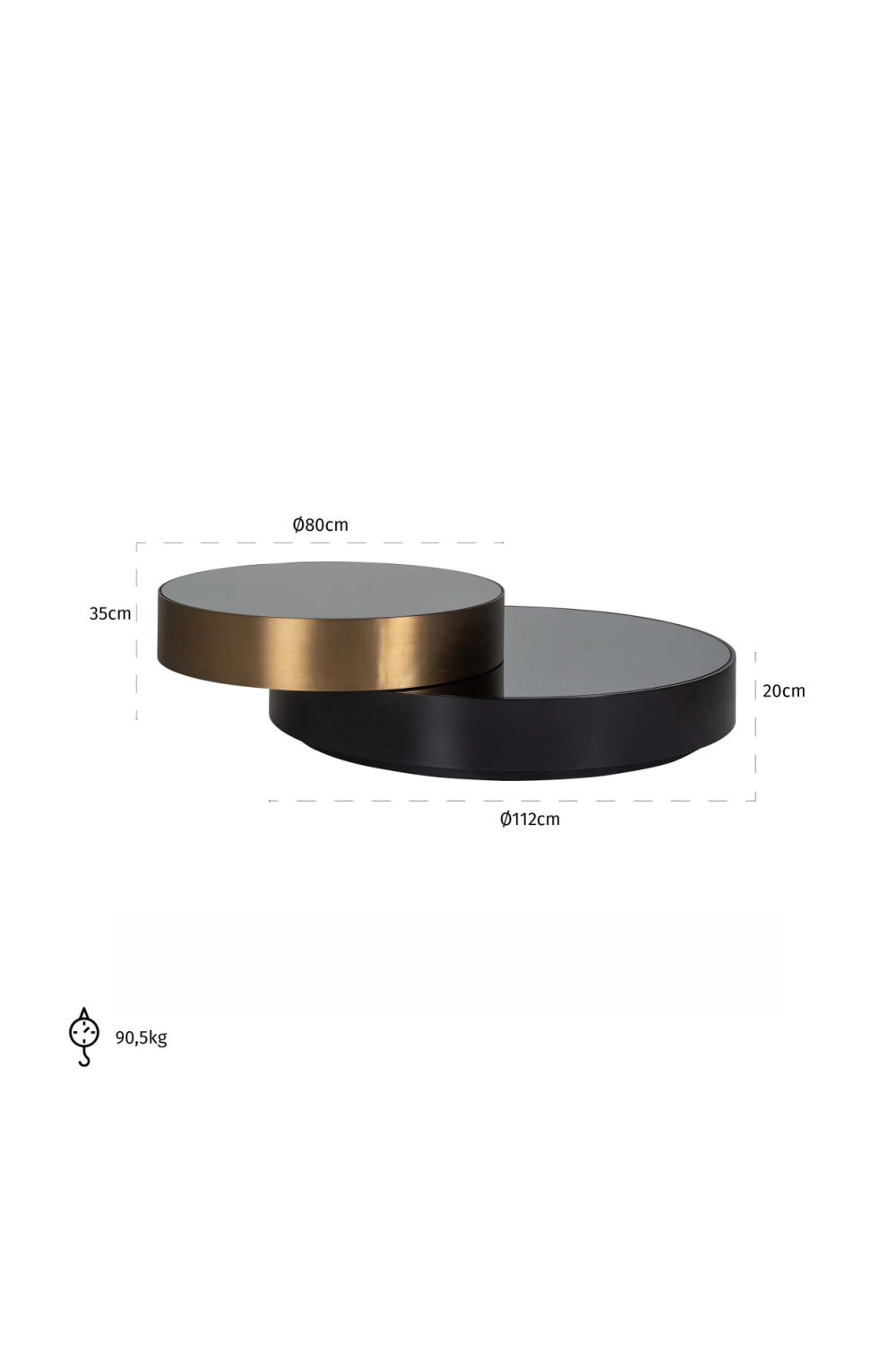 Double Round Coffee Table | Oroa.com