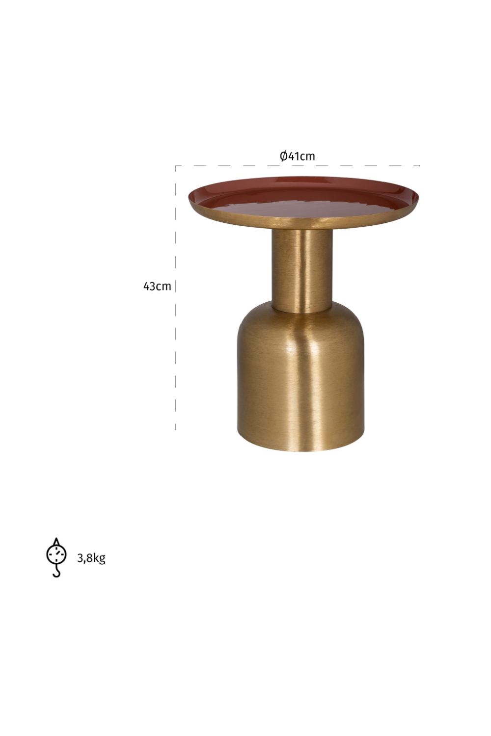 Gold Pedestal End Table | Oroa.com