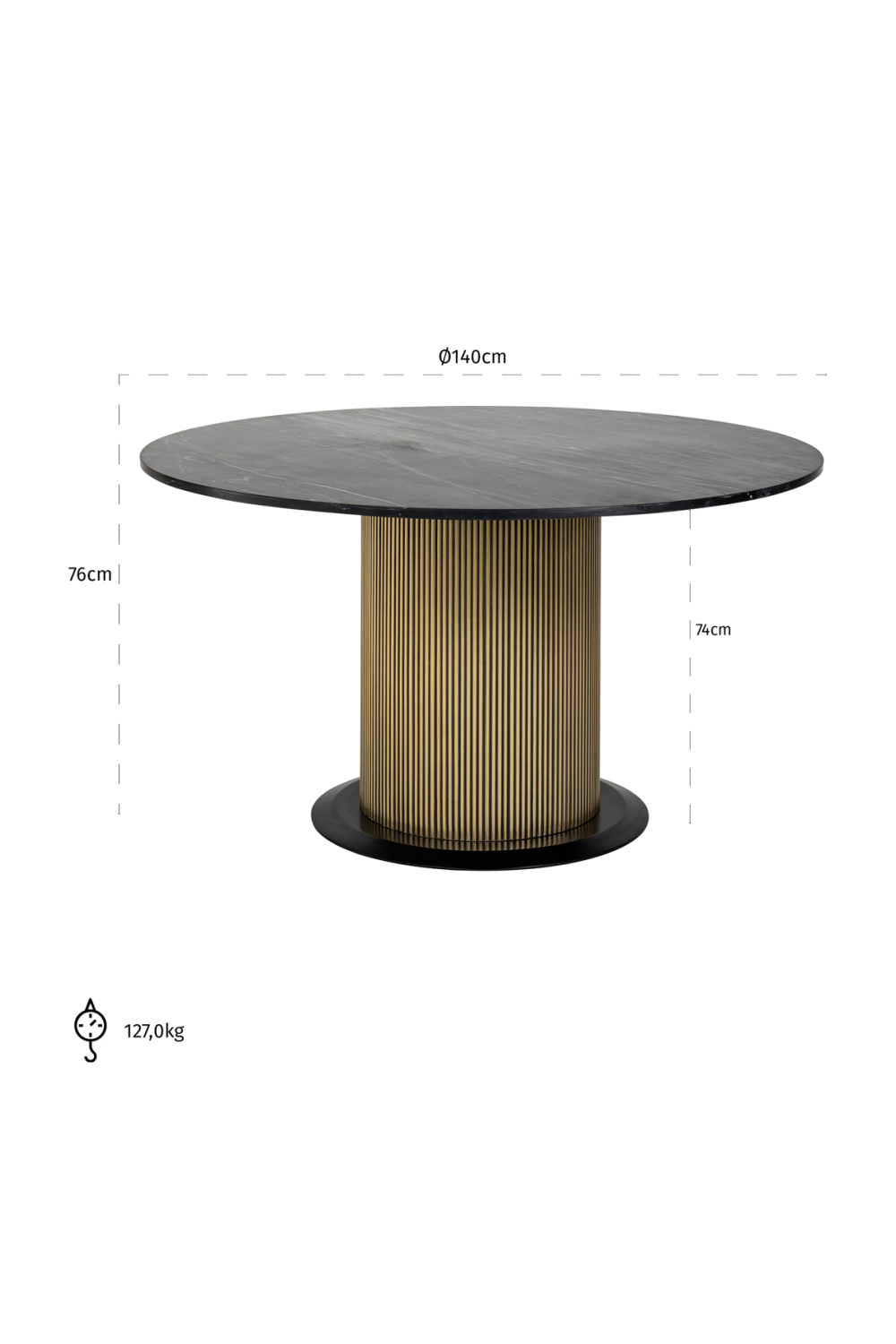 Modern Pedestal Dining Table | Richmond Interiors Ironville | Oroa.com