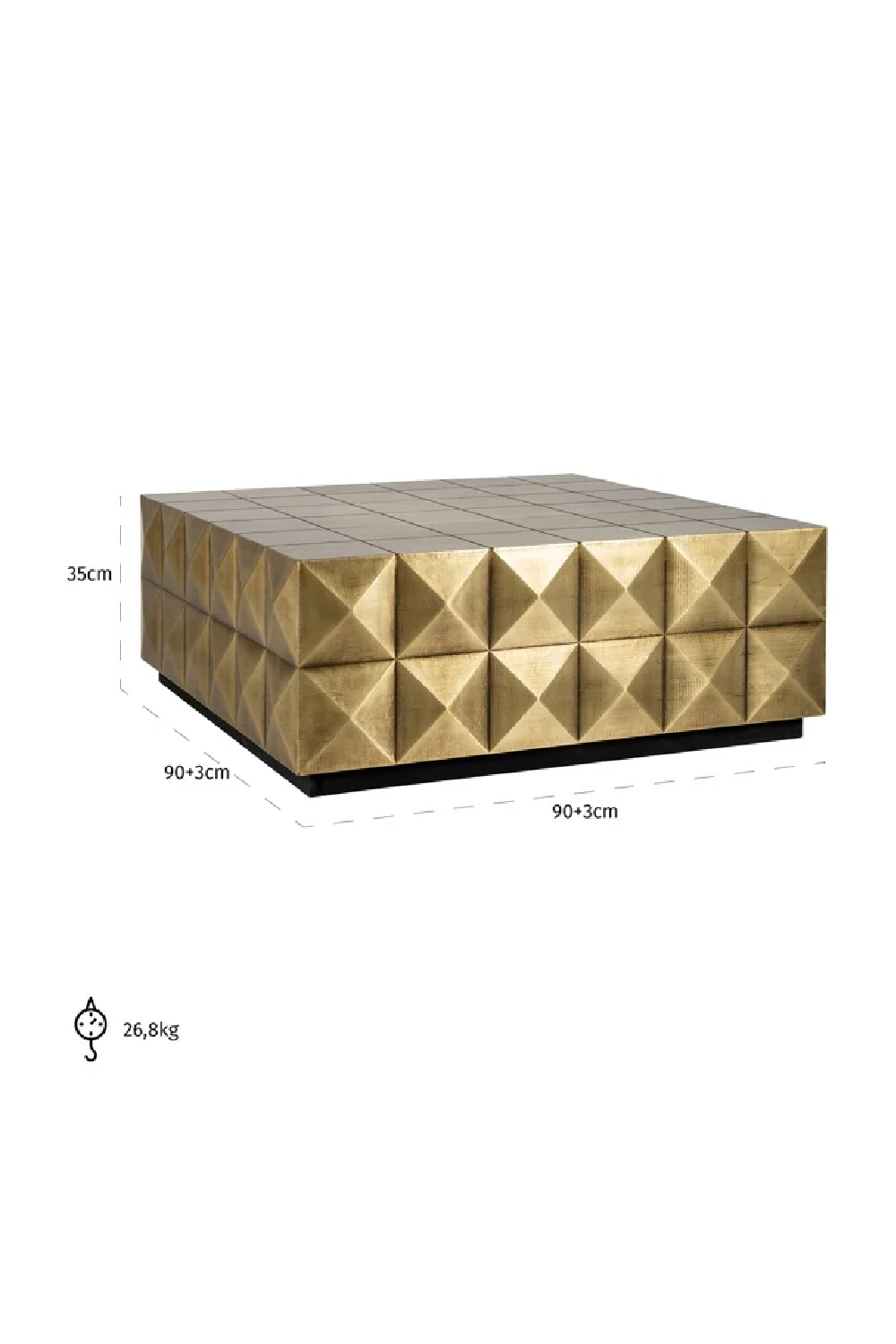 Gold Faceted Coffee Table | Oroa.com